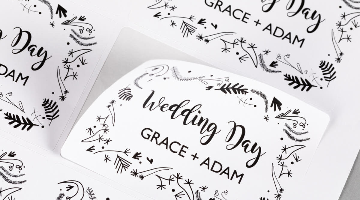 Rectangular Wedding Stickers