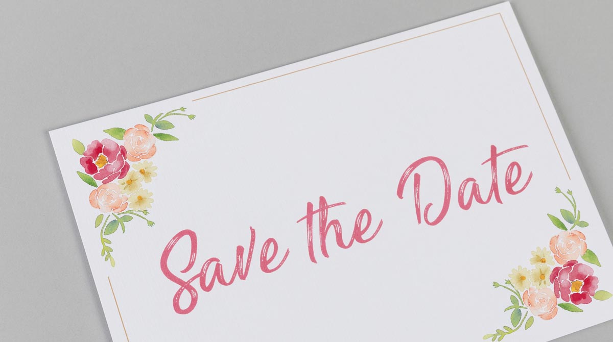 Flat Save the Date Cards