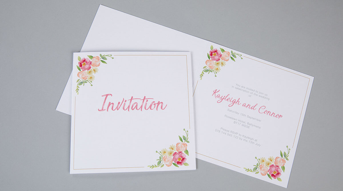 Bulk Folded Wedding Invites