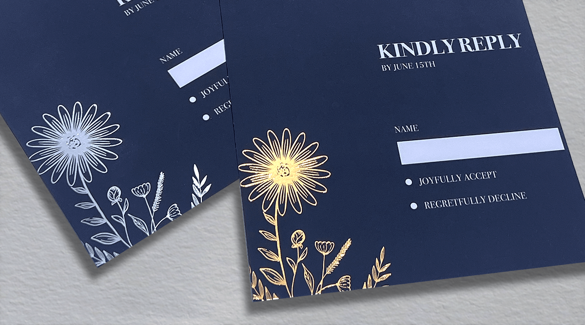 Foiled RSVP Cards