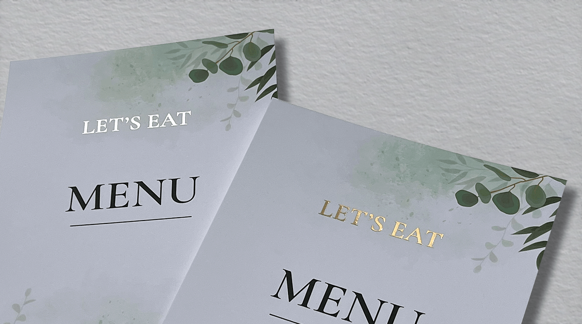 Foiled Wedding Menus