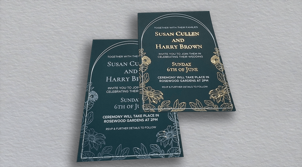 Foiled Wedding Invitations Flat