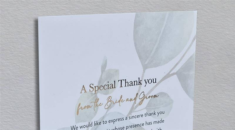 Foiled Thank You Cards Flat